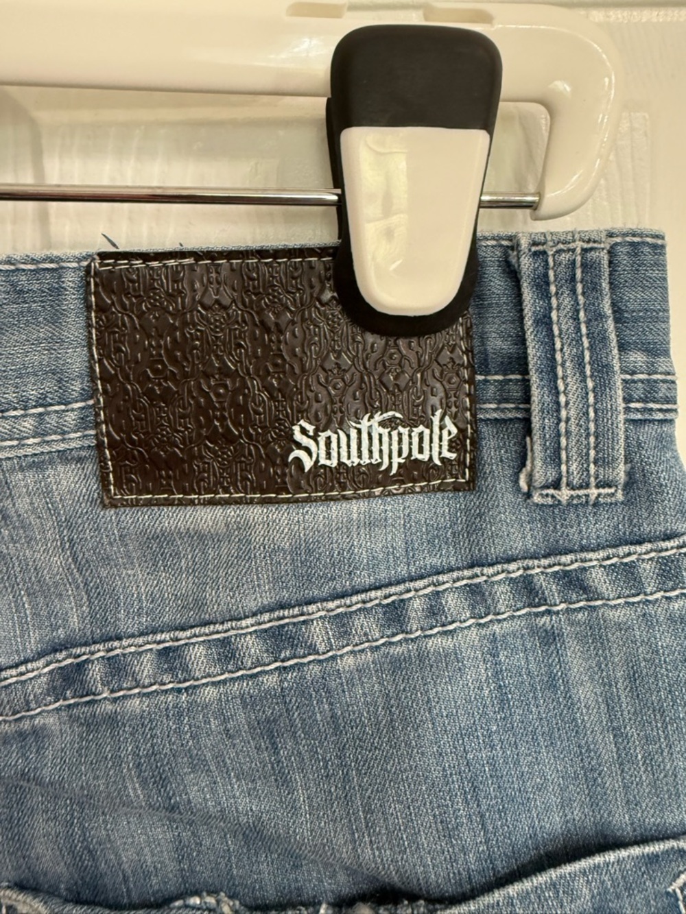 Southpole Jeans Mens 32x31 Blue Denim Y2K Baggy Straight Skater Streetwear - Picture 6 of 8